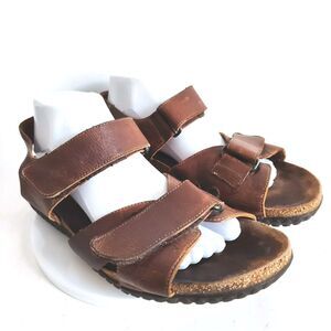 Mephisto Mens Shark Shock Absorber Size 42 US 8 Chestnut Ankle Hook & Loop Brown